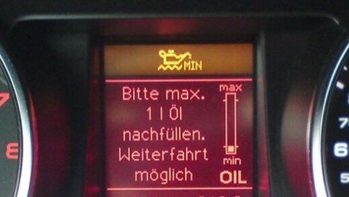 Display Audi - Öl nachfüllen