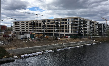 Baustelle Golda-Meir-Steig Ost April 2020