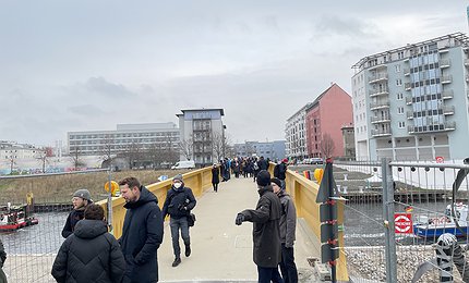 Gola Meir Steg - Dezember 2021 - Blick auf Brücke